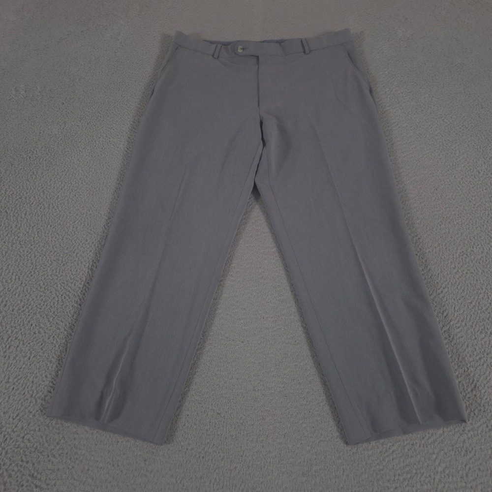 Ballin Pants Mens 38x29 Gray Pleated Straight Leg Total Comfort Stretch 1946
